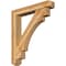 Ekena Millwork Merced Craftsman Rough Sawn Bracket w/ Offset Brace, Western Red Cedar, 6"W x 34"D x 38"H BKT0604X34X38MRC04RWR - alternate 1